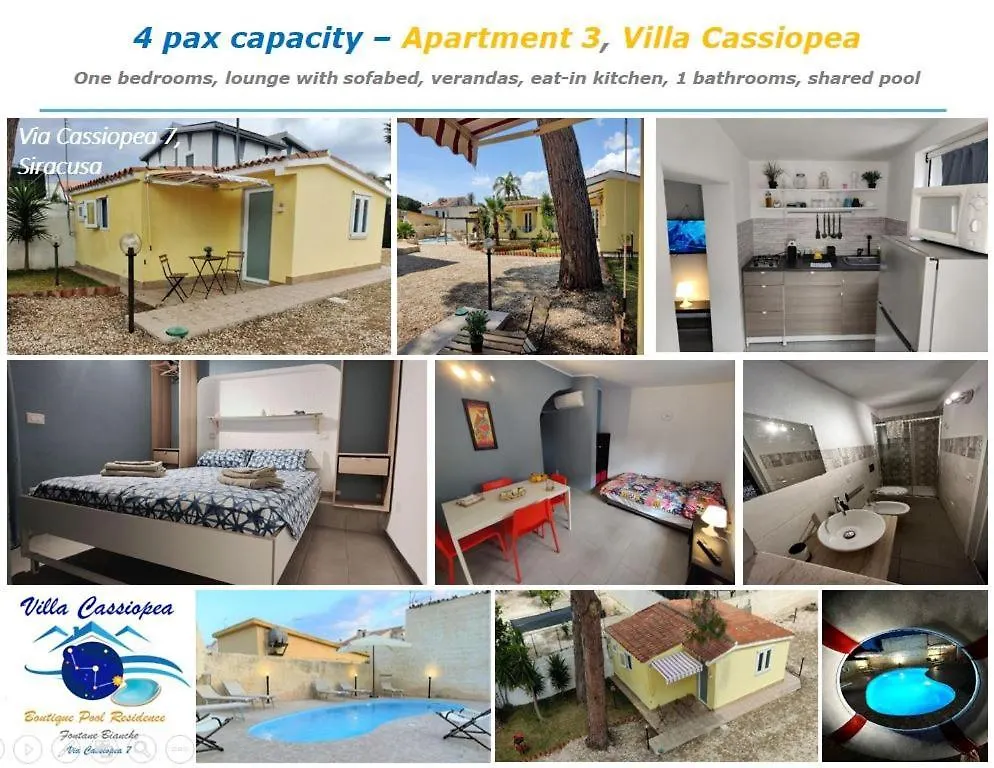 Pool Seaside Relais - Ville Ninfea, Marea, Rosa E Cassiopea Fontane Bianche 0*,  Italien