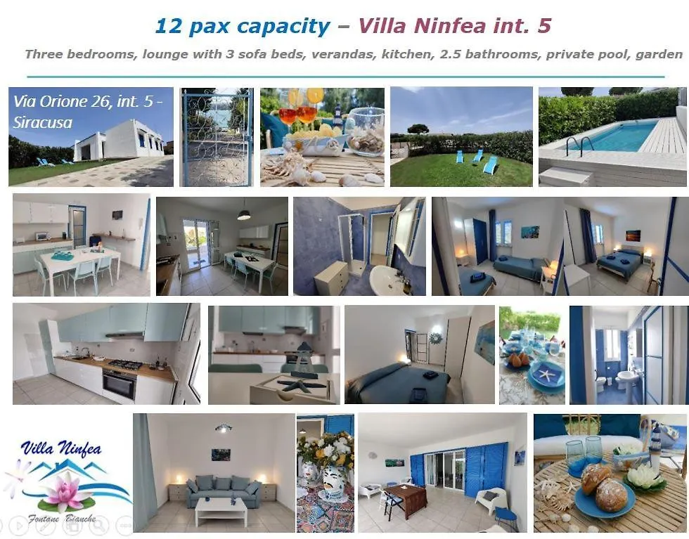 Pool Seaside Relais - Ville Ninfea, Marea, Rosa E Cassiopea Fontane Bianche