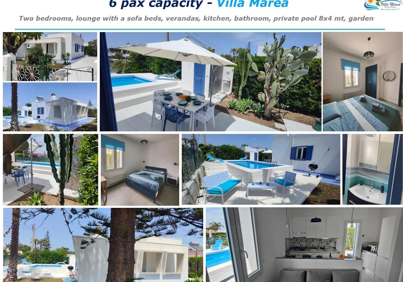 Holiday home Pool Seaside Relais - Ville Ninfea, Marea, Rosa E Cassiopea Fontane Bianche Italy