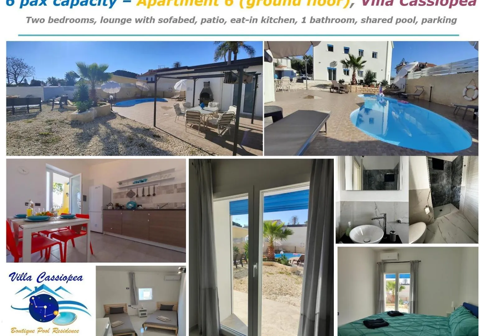 Holiday home Pool Seaside Relais - Ville Ninfea, Marea, Rosa E Cassiopea Fontane Bianche Italy