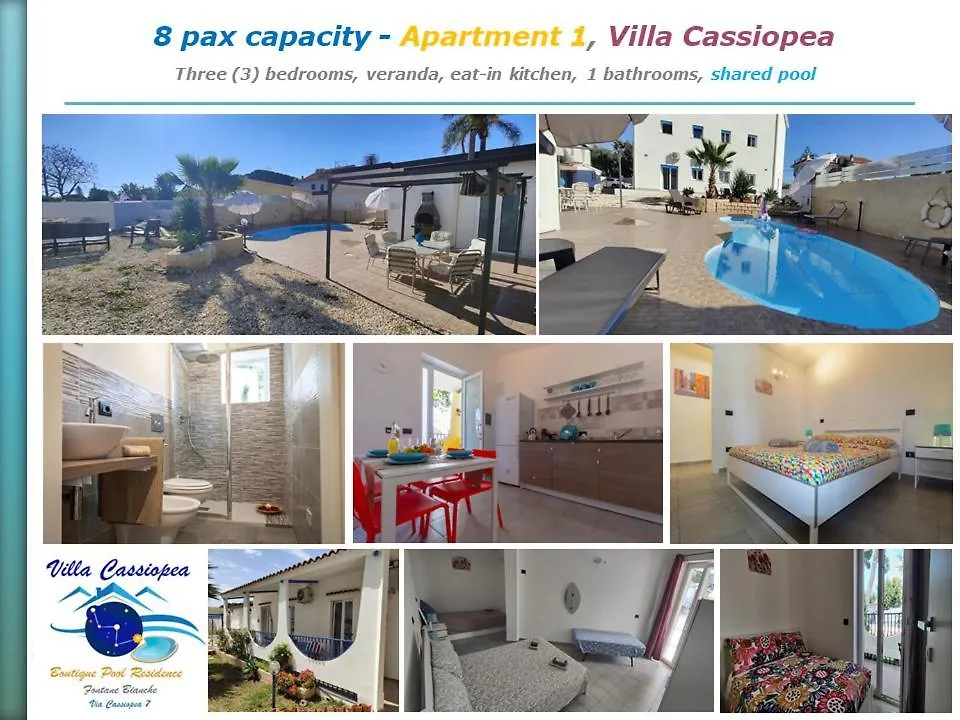 Pool Seaside Relais - Ville Ninfea, Marea, Rosa E Cassiopea Fontane Bianche Italy